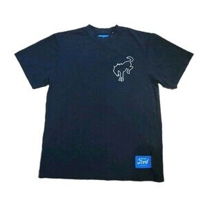Ford x PacSun Men Black Bronco Graphic T-Shirt Short Sleeve Embroidered Logo S
